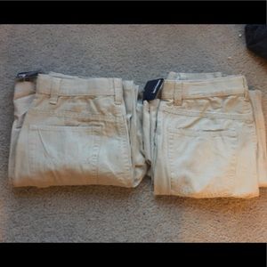 Two pairs of basic edition tan jeans!